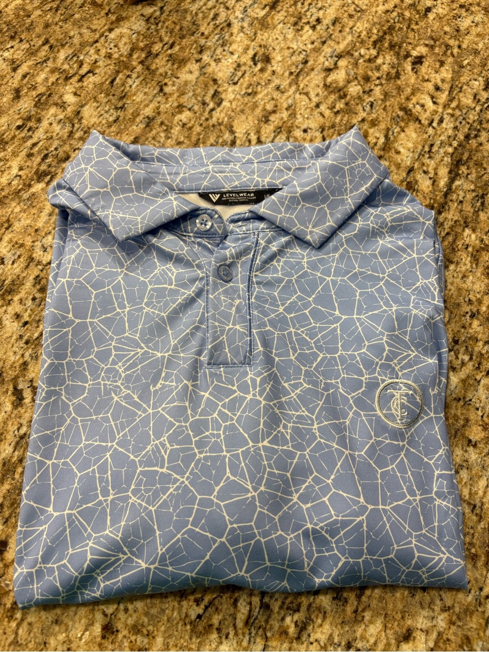 Men’s Levelwear Blue Patterned Polo Shirt